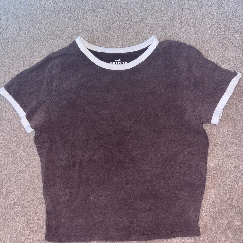 Hollister Chocolate and Ivory Baby Tee
